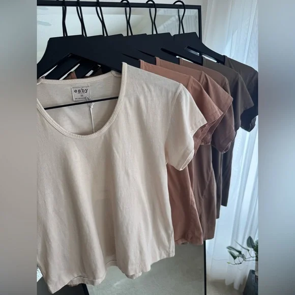 Esby Jane Cotton Tee Sand Off White XS  NWT - Picture 7 of 7